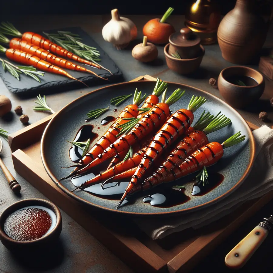Zanahorias asadas con glaseado balsámico