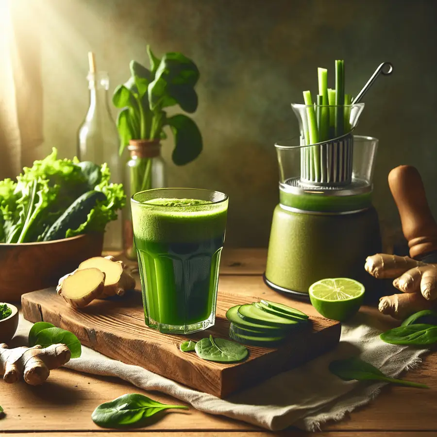 Zumo Verde Refrescante con Jengibre